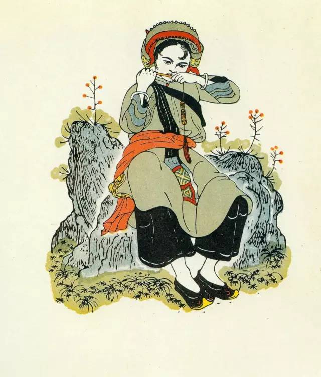 黃永玉作《阿詩(shī)瑪》插圖之一