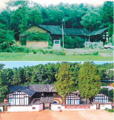 上圖是2006年時(shí)的周立波故居。今日的故居已成為周立波故居紀(jì)念館（下圖），館藏有國(guó)家一、二級(jí)文物在內(nèi)的眾多展品，展現(xiàn)了這位當(dāng)代著名作家、翻譯家和無產(chǎn)階級(jí)革命戰(zhàn)士的成長(zhǎng)歷程與文學(xué)成就。