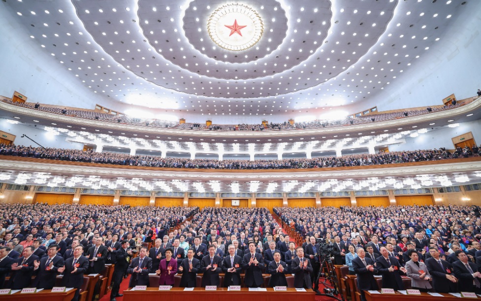 3月8日，十四屆全國人大二次會(huì)議在北京人民大會(huì)堂舉行第二次全體會(huì)議。新華社記者 丁海濤 攝