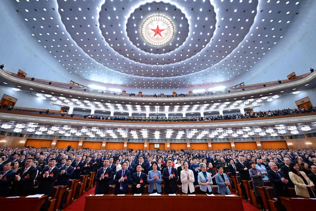 3月10日，中國(guó)人民政治協(xié)商會(huì)議第十四屆全國(guó)委員會(huì)第二次會(huì)議在北京人民大會(huì)堂舉行閉幕會(huì)。新華社記者 翟健嵐 攝