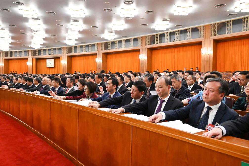 3月10日，中國(guó)人民政治協(xié)商會(huì)議第十四屆全國(guó)委員會(huì)第二次會(huì)議在北京人民大會(huì)堂舉行閉幕會(huì)。新華社記者 謝環(huán)馳 攝