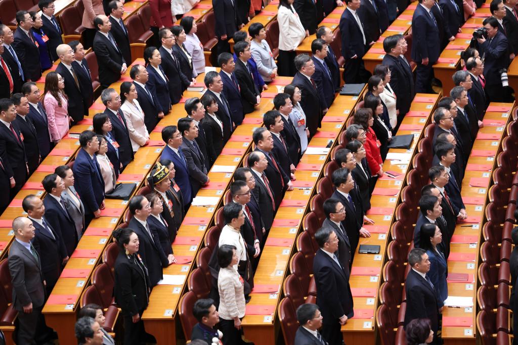 3月11日，第十四屆全國人民代表大會(huì)第二次會(huì)議在北京人民大會(huì)堂舉行閉幕會(huì)。新華社記者 丁林 攝