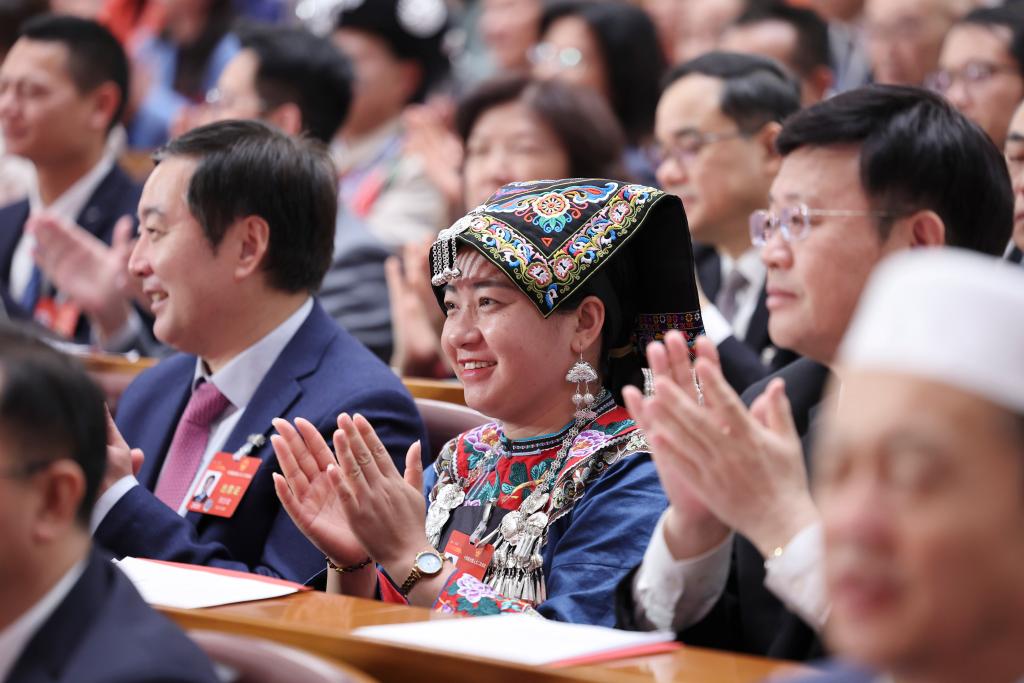 3月11日，第十四屆全國人民代表大會(huì)第二次會(huì)議在北京人民大會(huì)堂舉行閉幕會(huì)。新華社記者 姚大偉 攝