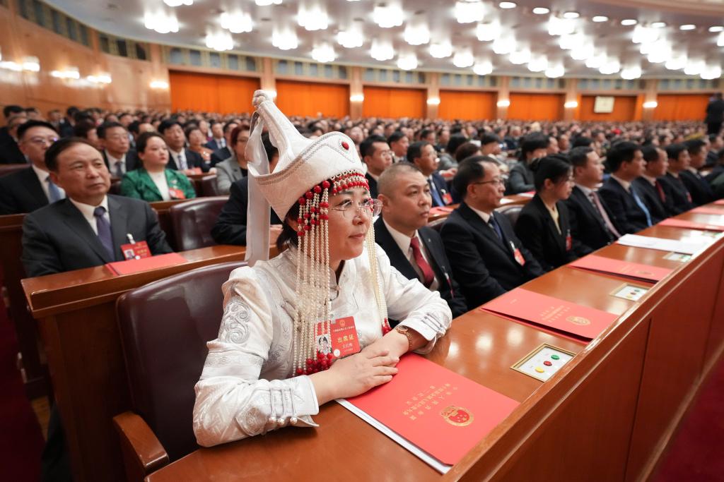 3月11日，第十四屆全國人民代表大會(huì)第二次會(huì)議在北京人民大會(huì)堂舉行閉幕會(huì)。新華社記者 王毓國 攝