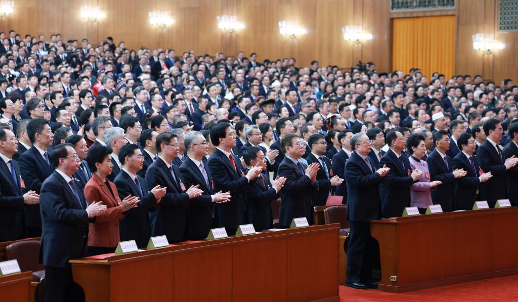 3月11日，第十四屆全國人民代表大會(huì)第二次會(huì)議在北京人民大會(huì)堂舉行閉幕會(huì)。新華社記者 王曄 攝