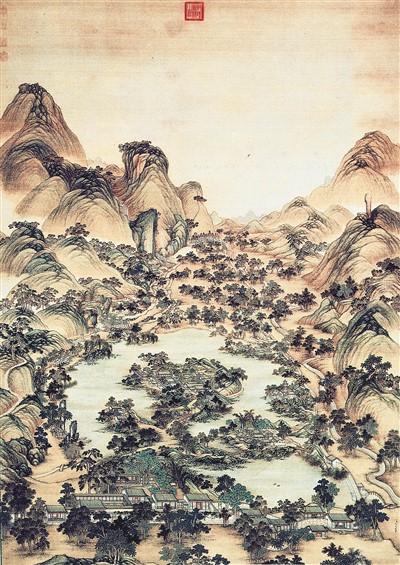 清代冷枚繪避暑山莊圖。 　　本文圖片均由承德避暑山莊博物院提供