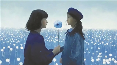 AI生成短片《致親愛的自己》劇照。  　　中國傳媒大學(xué)供圖