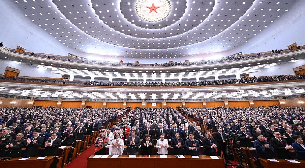 3月4日，全國(guó)政協(xié)十四屆四次會(huì)議在北京人民大會(huì)堂舉行開幕會(huì)。新華社記者 申宏 攝