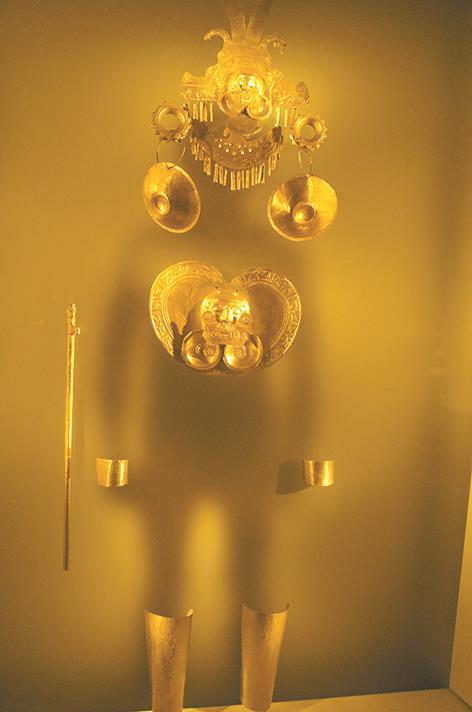 上圖：黃金博物館的展品。均 范慕尤 攝